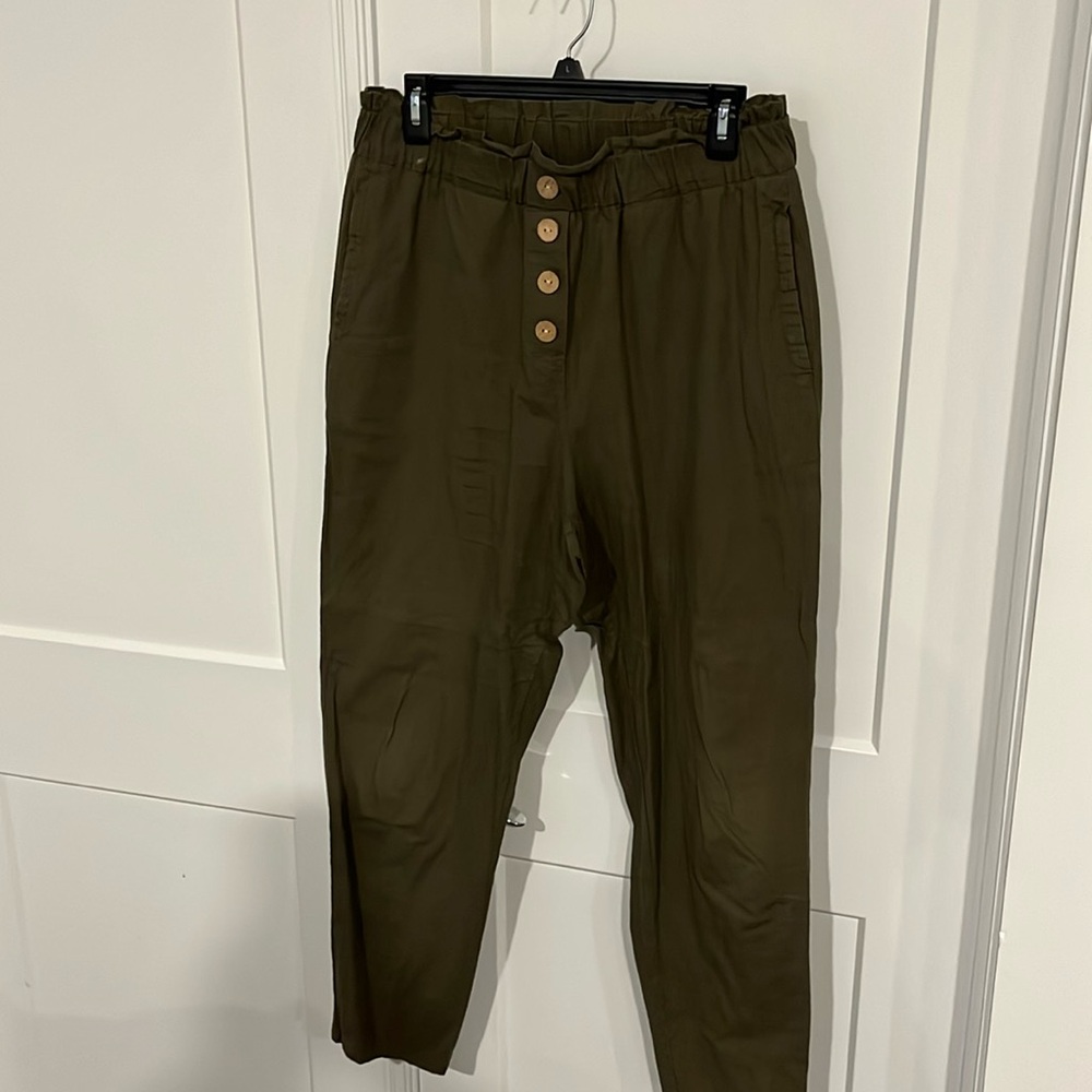 High Waisted Paper Bag Pants